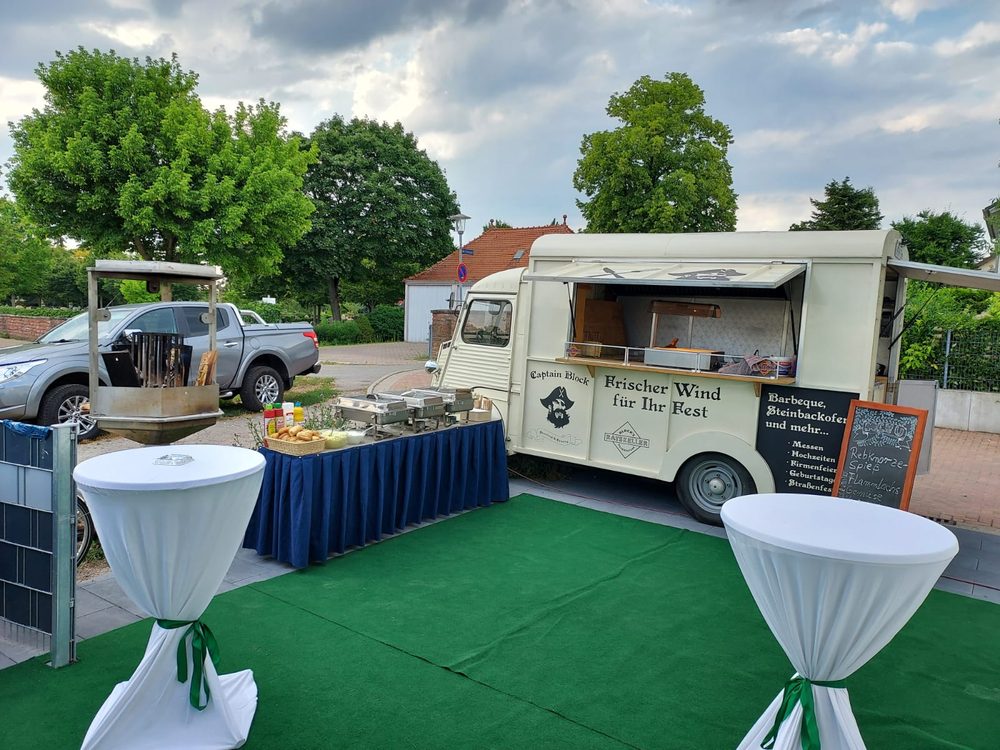 Captain Blocks Streetfood – Citroën HY Foodtruck (Baujahr 1964) für Catering und Events in Bürstadt, Mannheim und Worms